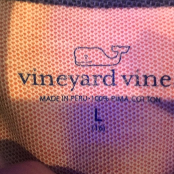 Vineyard Vines blue quarter zip Kids large - Picture 3 of 3